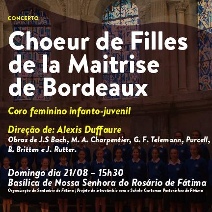 Coro de Bordéus anima tarde do dia 21 de agosto na Basílica de Nossa Senhora do Rosário de Fátima